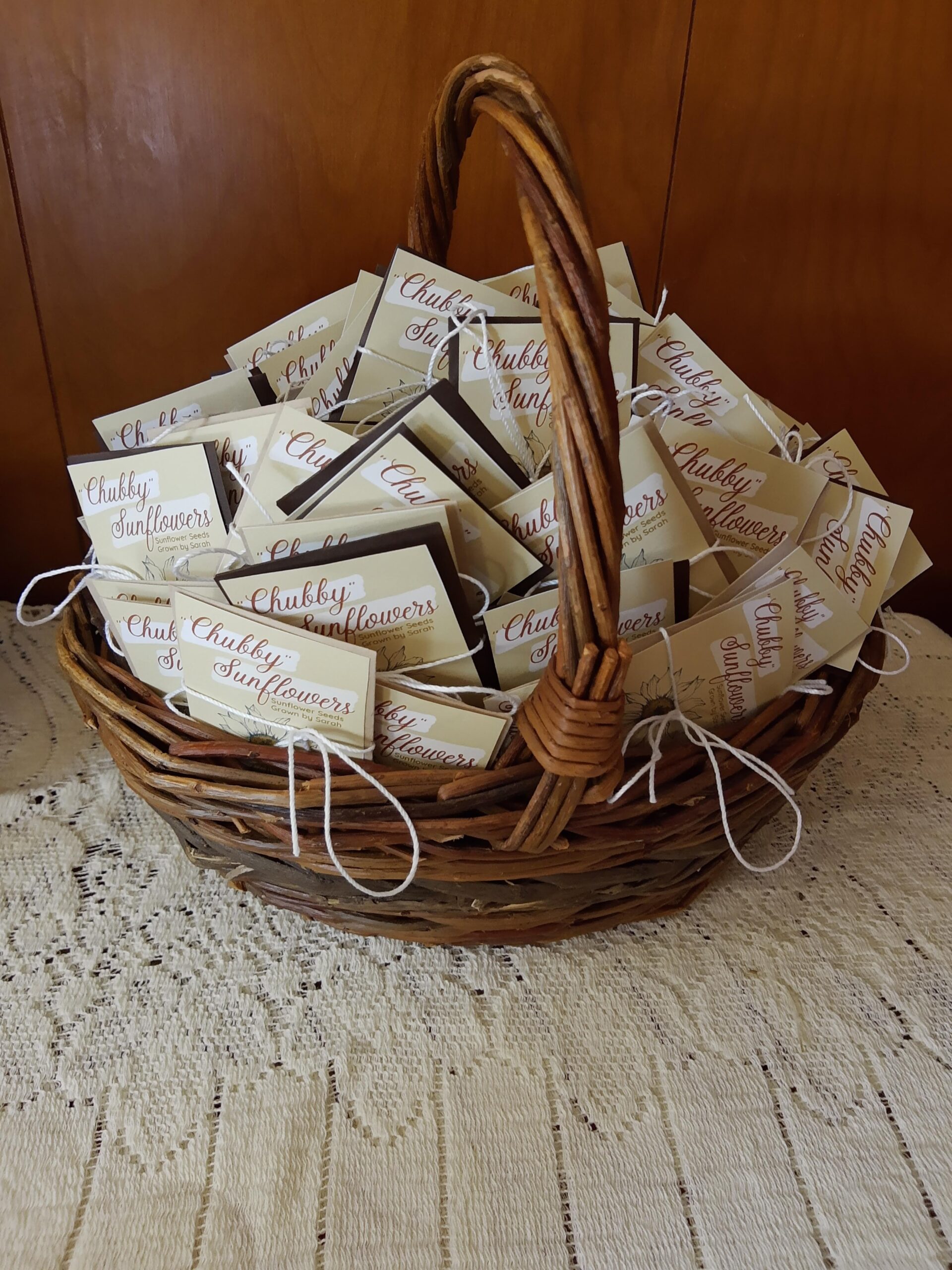 Basket of seed packets